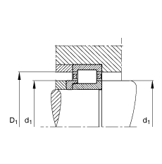 圆柱滚子轴承 nj2318-e-tvp2   hj2318e, 根据 din 5412-1 标准的主要尺寸, 带 l 型圈，定位轴承, 可分离, 带保持架