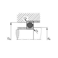 主轴轴承 hcb7002-e-t-p4s, 调节，成对或单元安装，接触角 α = 25°，陶瓷球，限制公差
