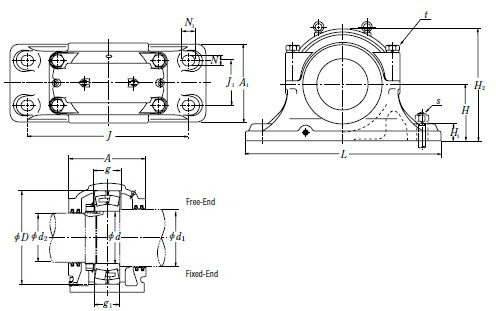 nsk 标准型立式带座轴承箱sd264cg样本图片